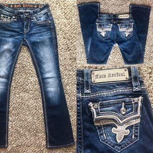 LIKE NEW! Rock Revival Kai Boot Cut Jeans - 25